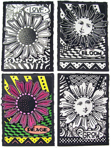 Zen Daisy ATCs