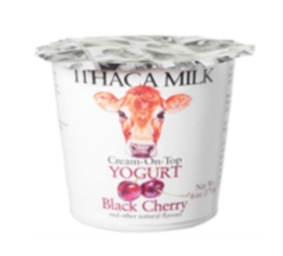 ITHACA MILK Black Cherry 🍒 Yogurt 6 oz