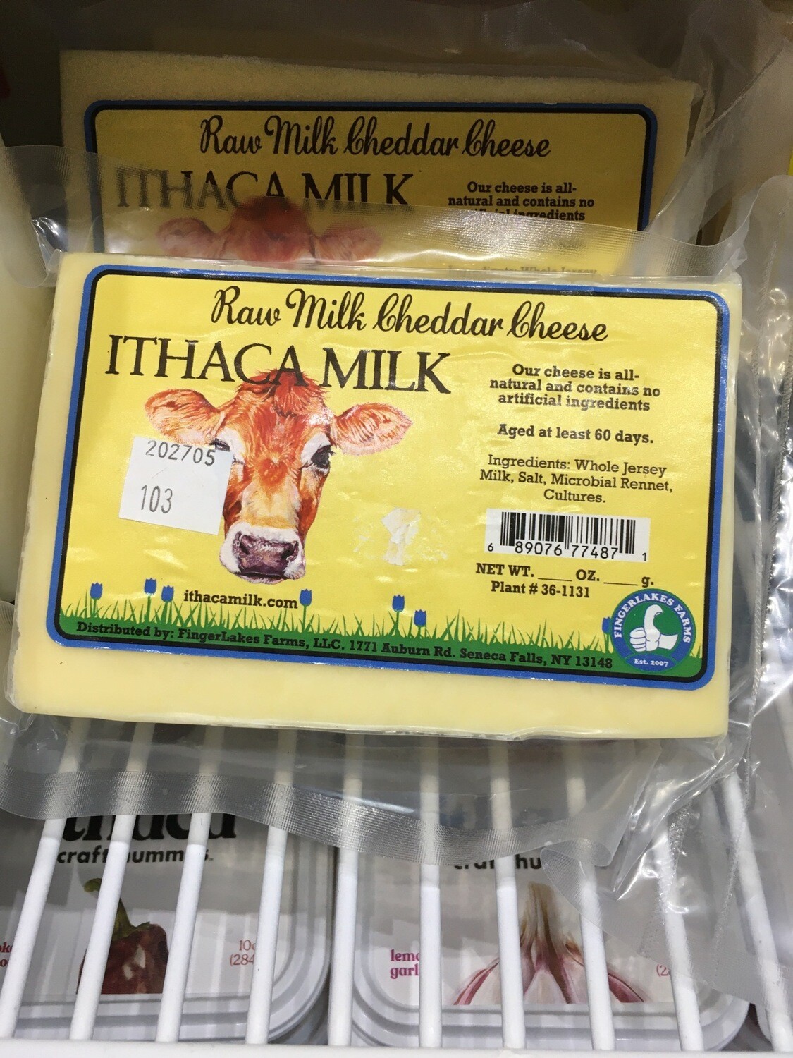 Ithaca Milk Raw Milk Cheddar 8 oz