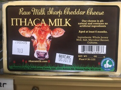 Ithaca Milk Raw Milk Sharp Cheddar 8 oz