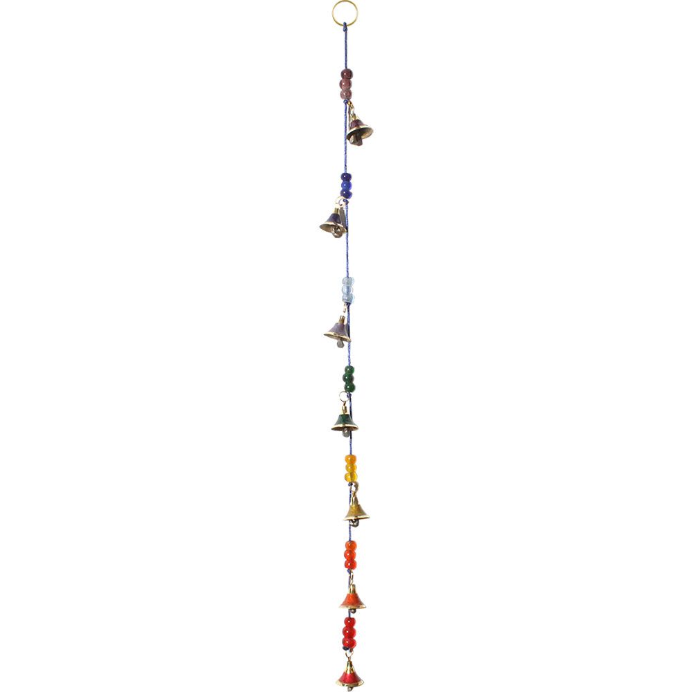 Chakra Hanging Bells Blue String | 28"