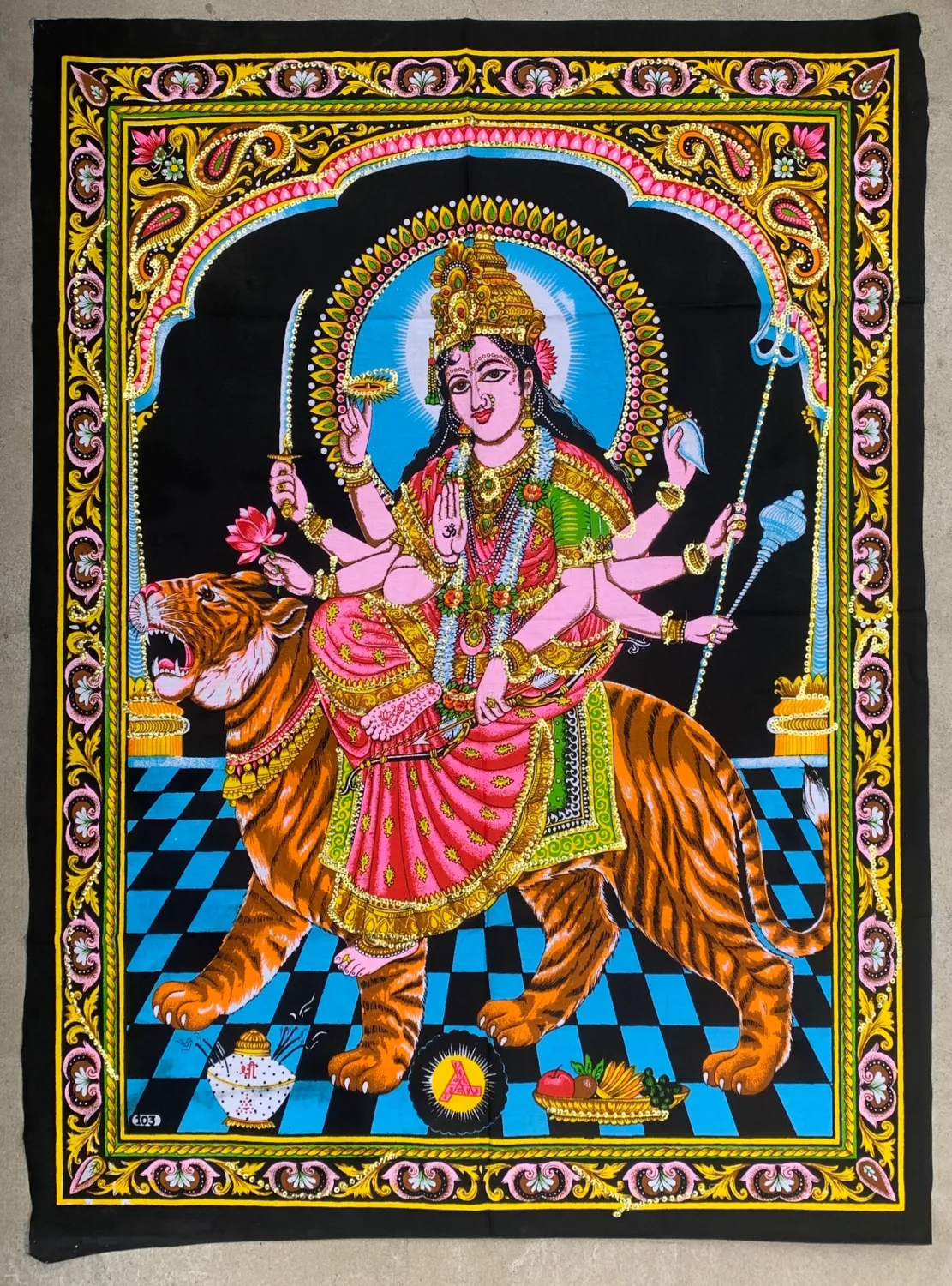 Goddess Durga Tapestry | 30" X 43"