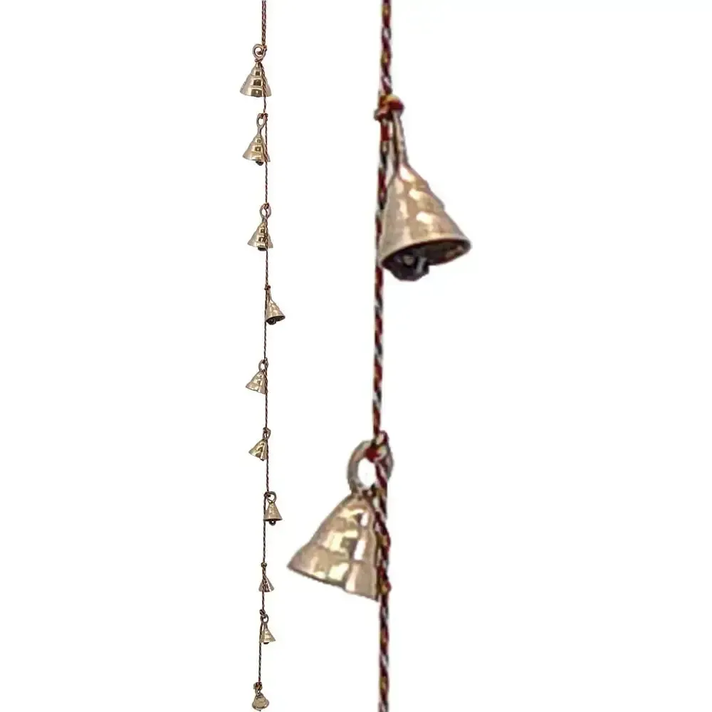 Brass Bells on Multi-Colored String | 42"