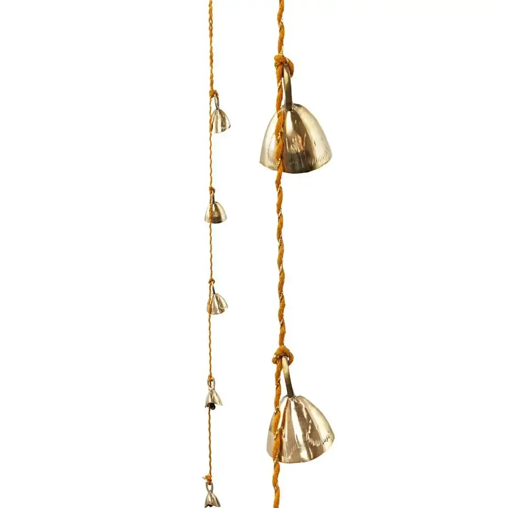 Brass Bells on Gold String | 35"