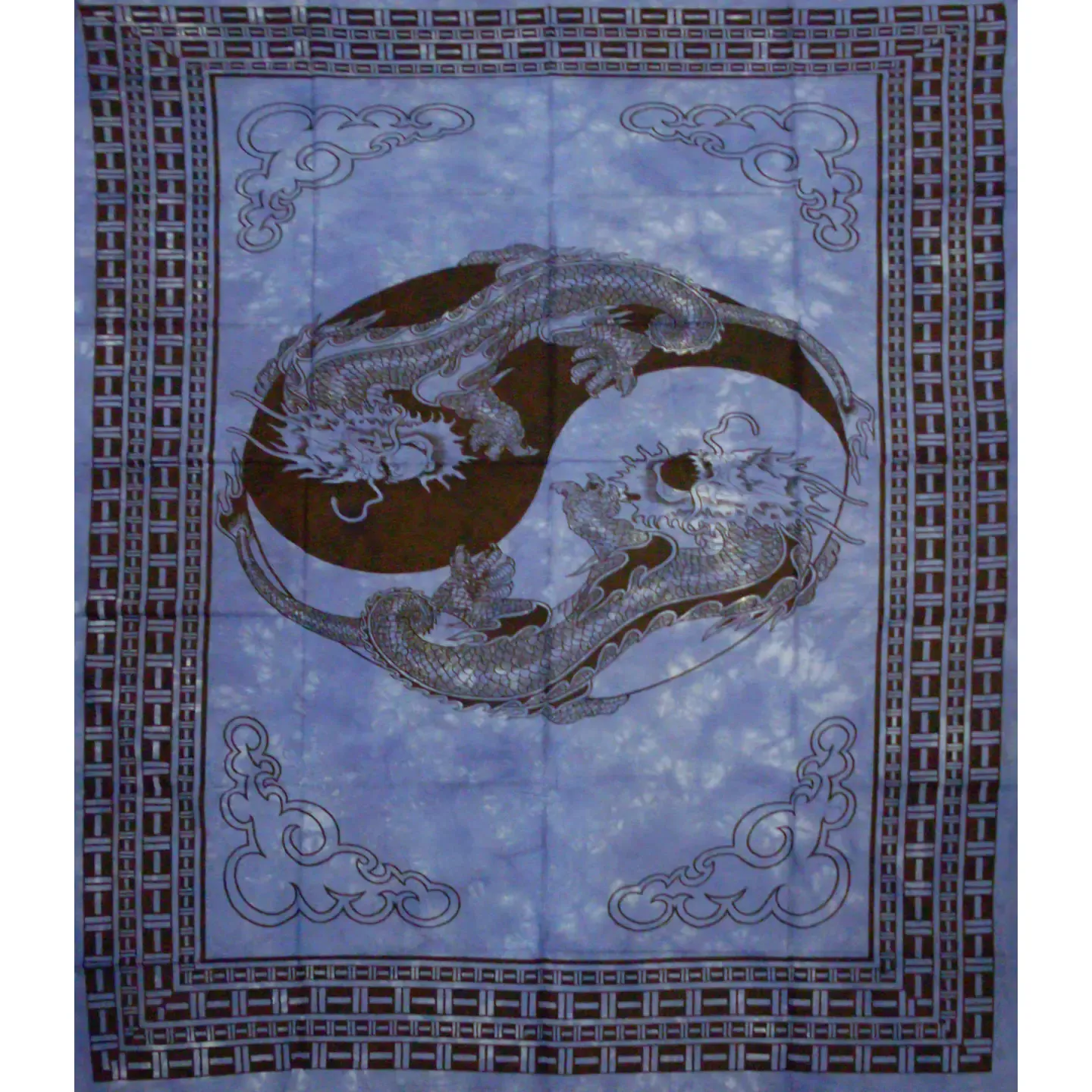 Yin Yang Dragon Single Cotton Tapestry