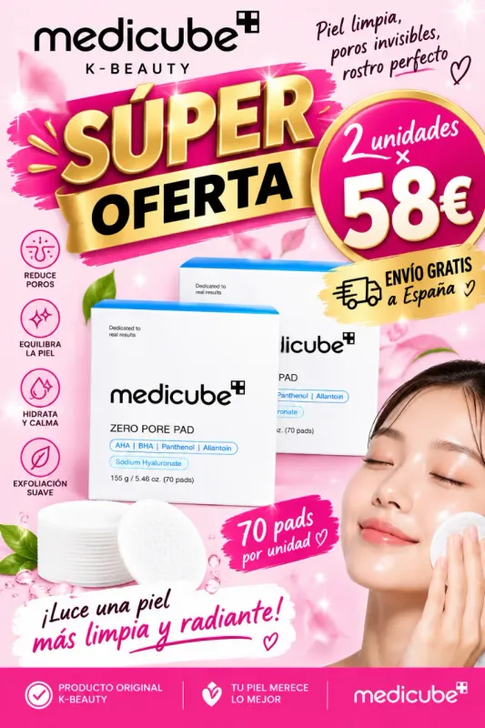 Medicube – Almohadillas Zero Pore 2.0, 70 almohadillas / 155 g