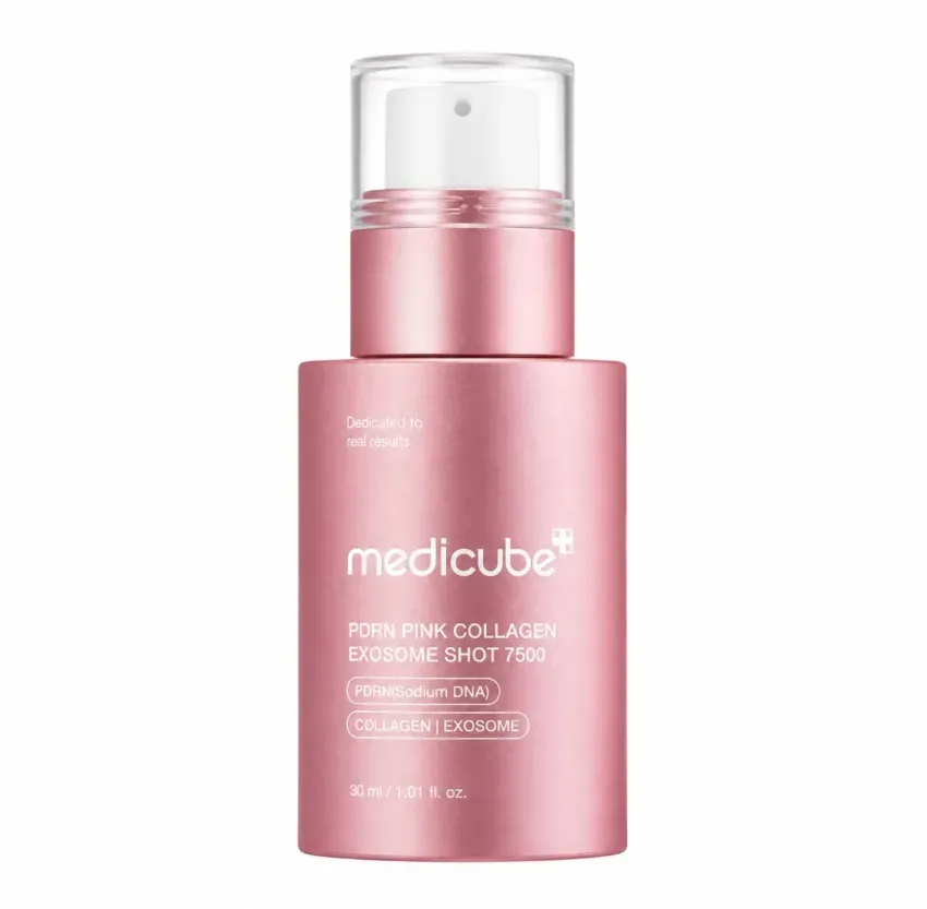 Medicube – Ampolla de colágeno rosa PDRN con exosomas 7500, 30 ml