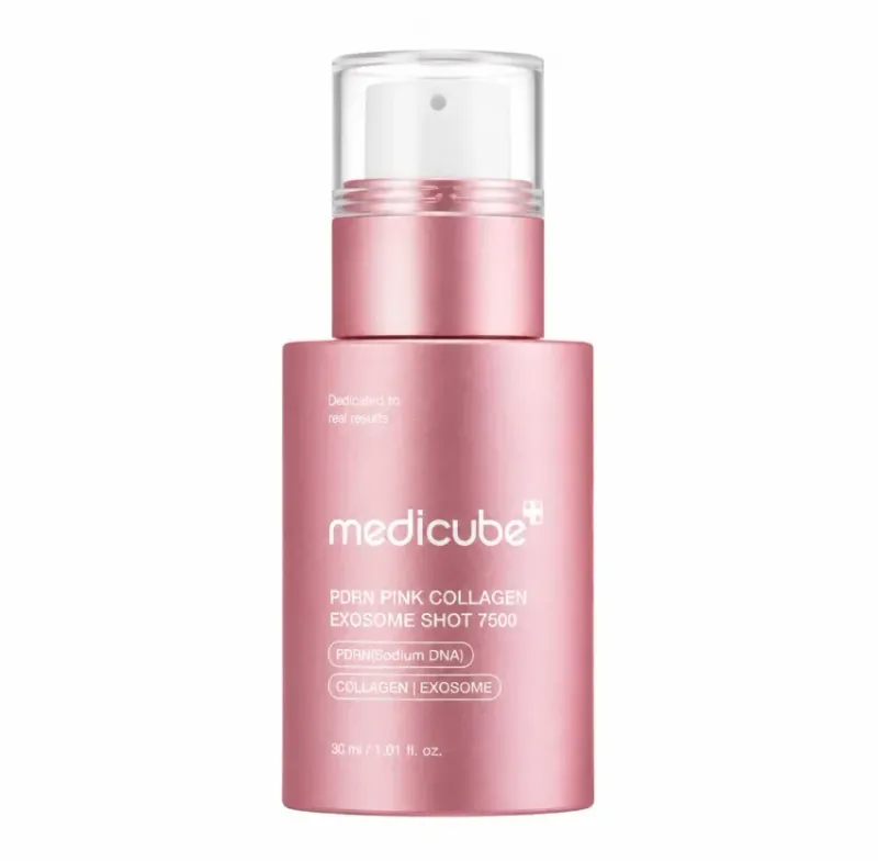 Medicube – Ampolla de colágeno rosa PDRN con exosomas 7500, 30 ml