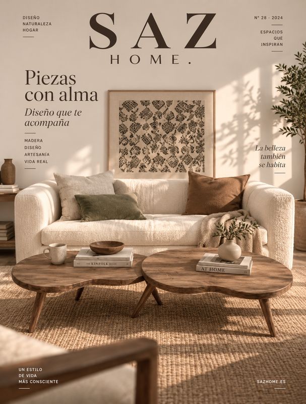 KNUT: Conjunto de mesas de centro artesanales de madera natural