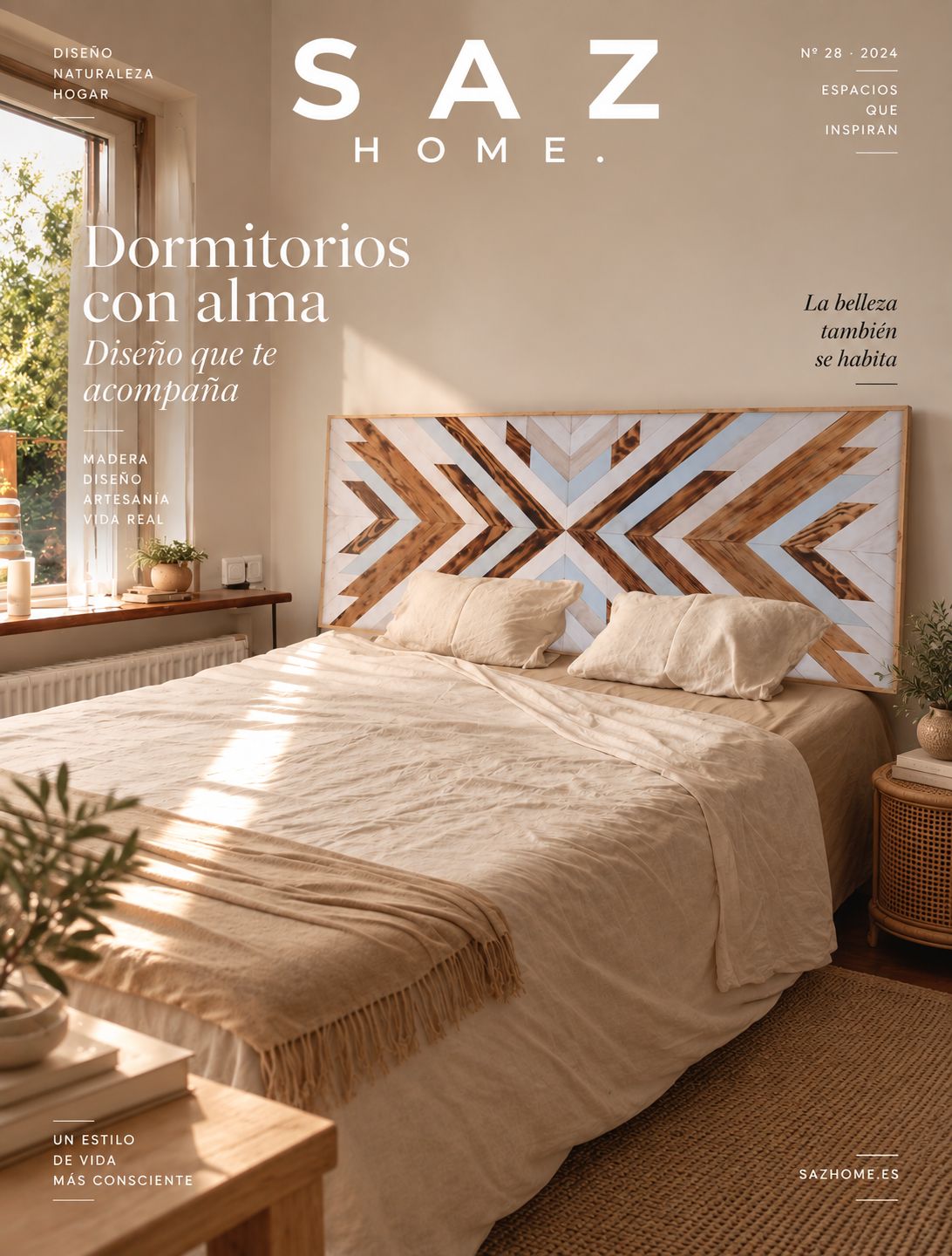 ESBEN: Cabecero geométrico de madera