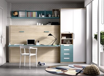 Cama  abatível H 411 c/ secretária