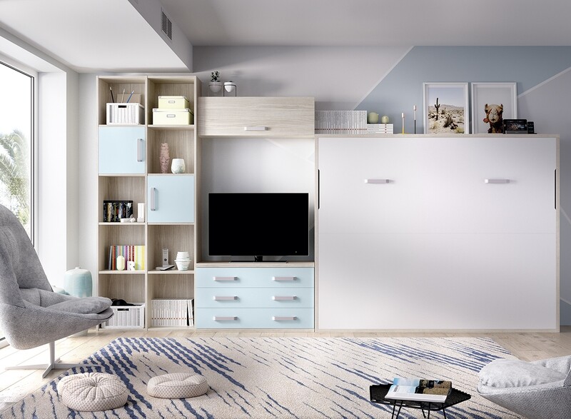 Cama abatível c/ estante H415