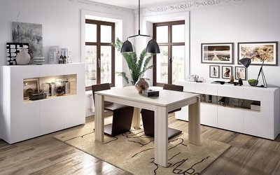 Mesa sala jantar 135 X 90cm extensível para 195cm