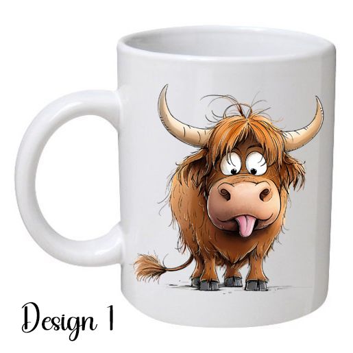 Personalised Funny Highland Cow Mugs