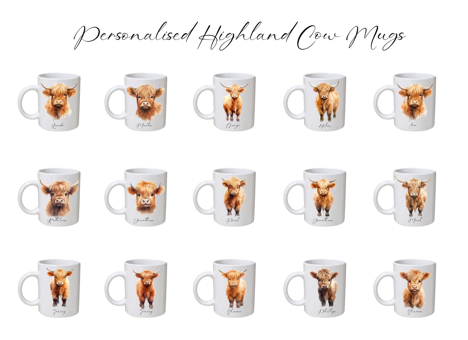 Personalised Highland Cow