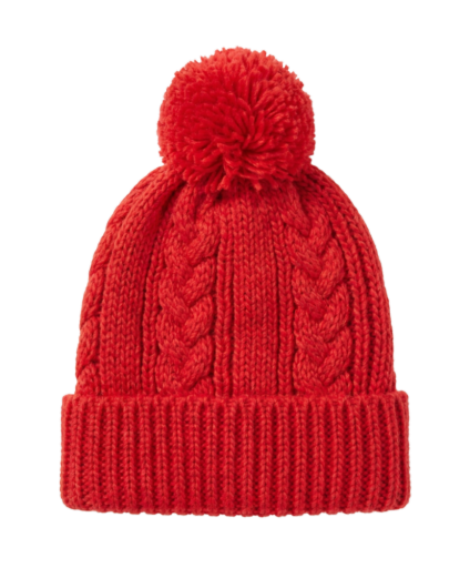 Cable Knit Pom Beanie