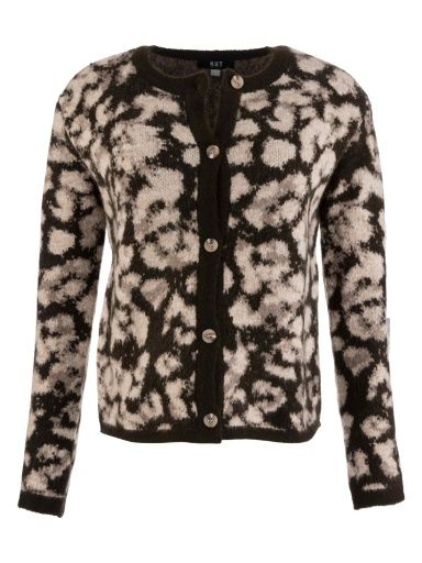 SADIE ANIMAL PRINT SWEATER KNIT CARDIGAN, Size: XS