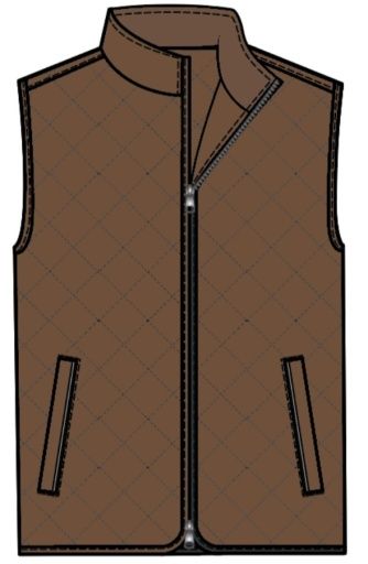 MENS QUILTED LINER VEST, Colour: HICKORY, Size: M