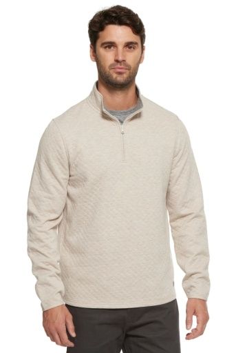 BRADNER SUPER SOFT QUILTED 1/4 ZIP MOCK NECK