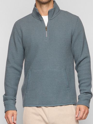 LONGSHOREMAN QTR ZIP, Colour: TRADEWINDS, Size: M