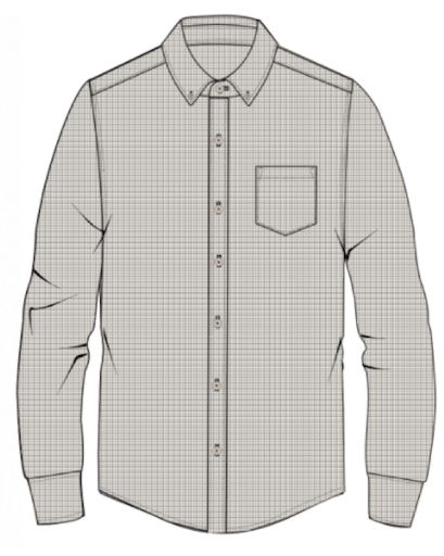 California Oxford Shirt, Colour: Navy Stripe, Size: Medium