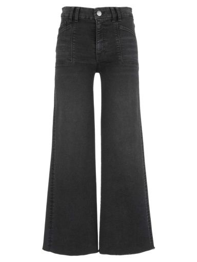 MEG HIGH RISE WIDE LEG FRT PKTS INSET-RAW HEM, Size: 2