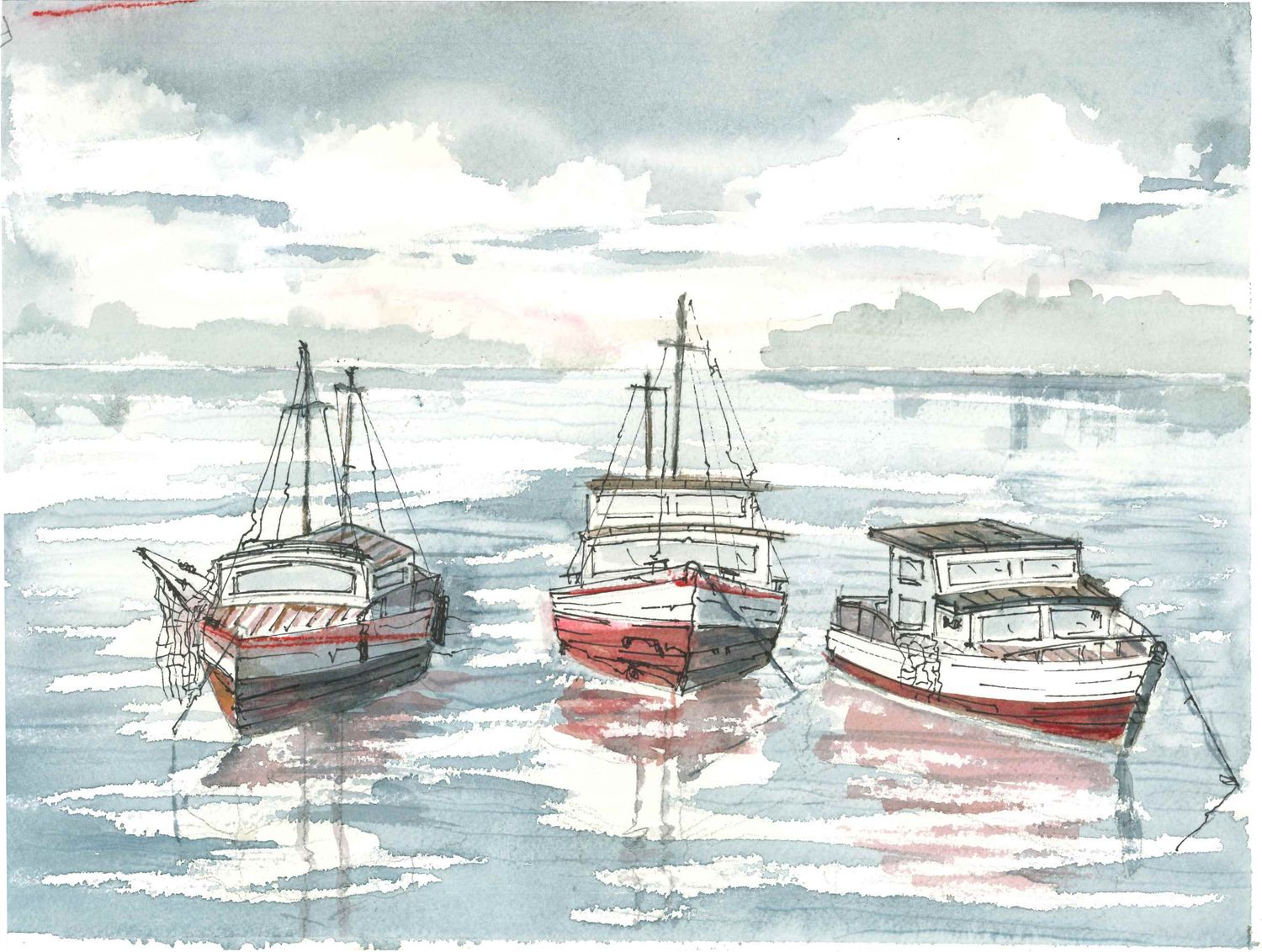 1 “Three lobster boats”