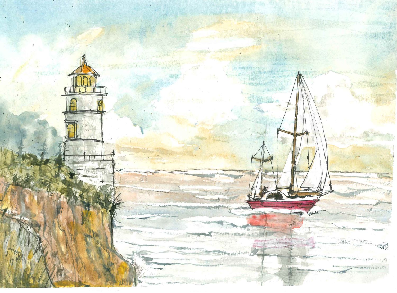 2 “Sailboat glides by”