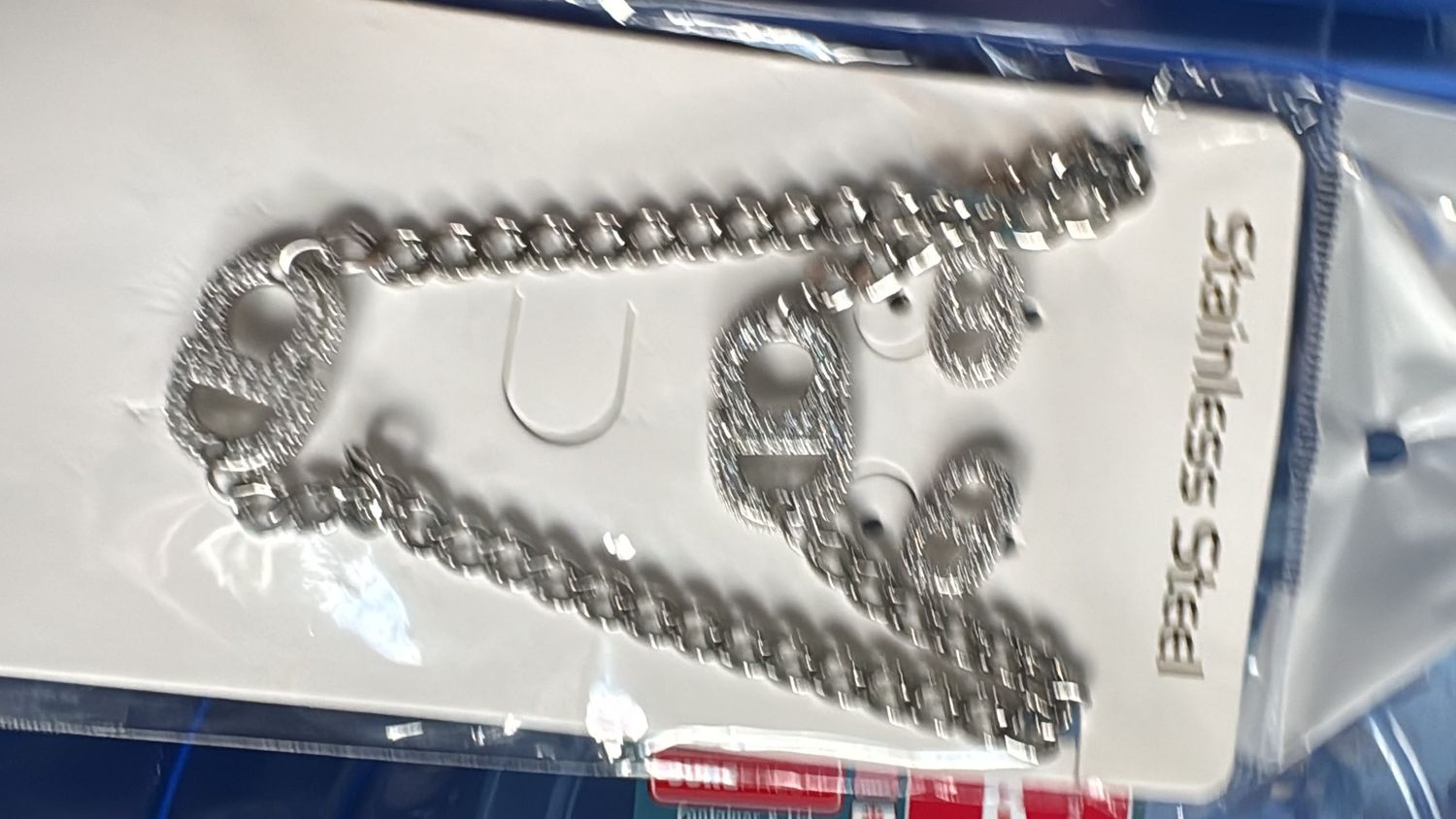 Silver-Tone Chunky Chain Necklace &amp; Matching Earring Set