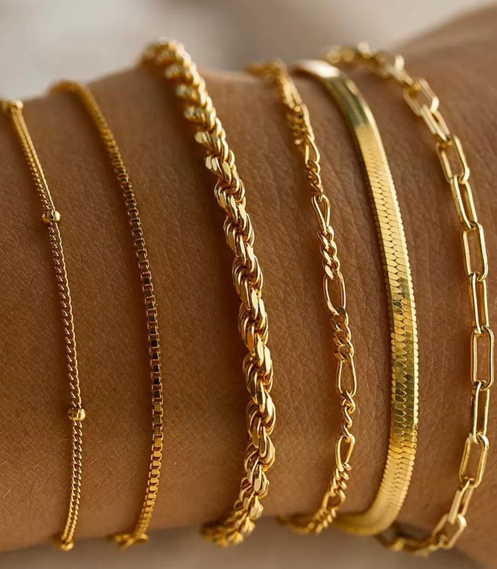 Gold-Tone Rope Chain Bracelet