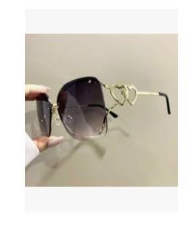 Oversized Rimless Gradient Sunglasses