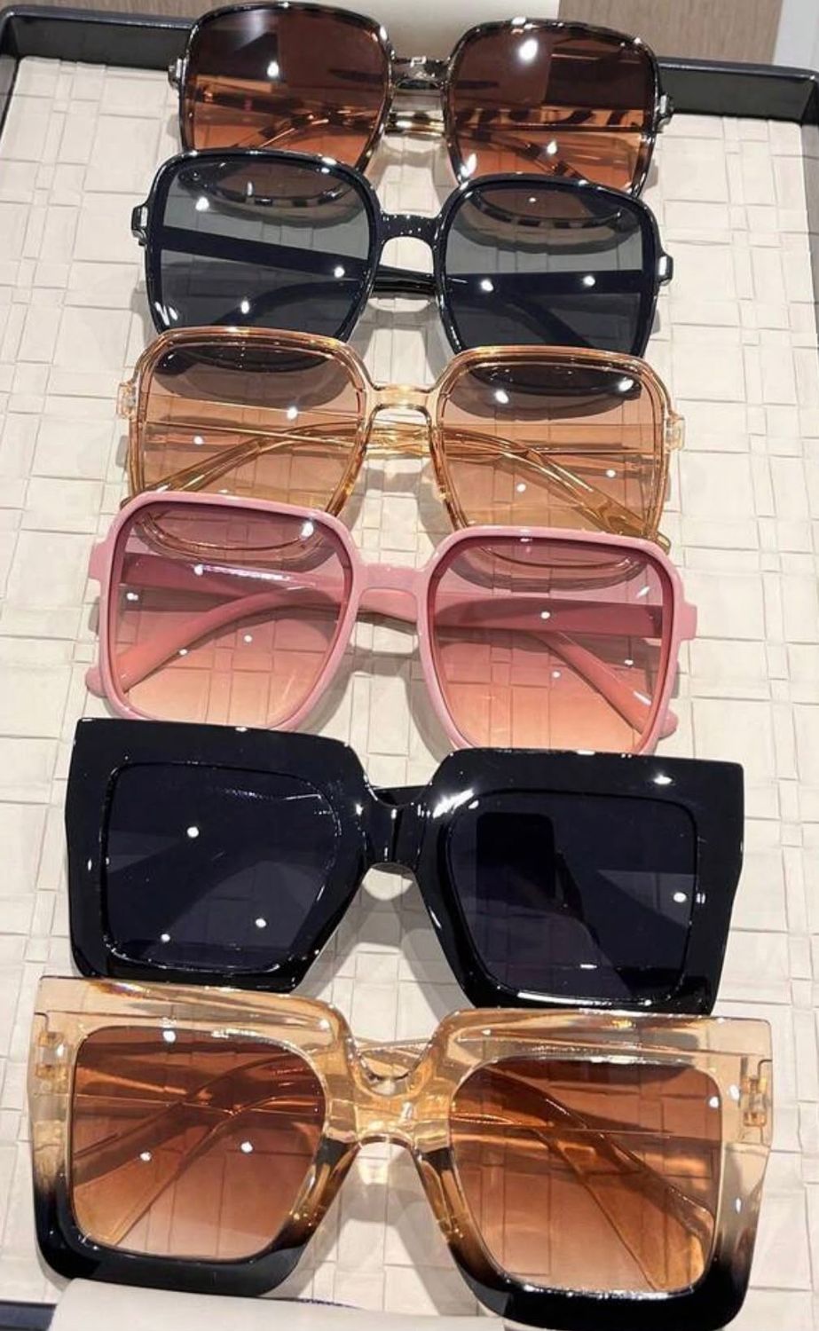 Oversized Square Gradient Fashion Sunglasses