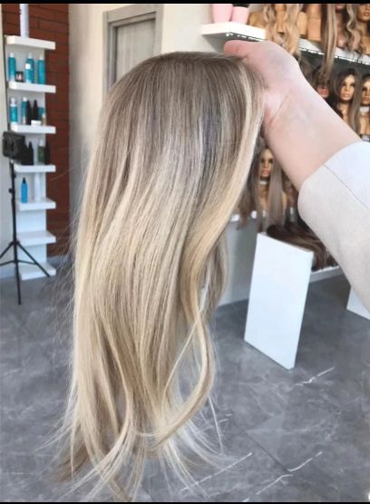 Long Blonde Highlight Straight Wig