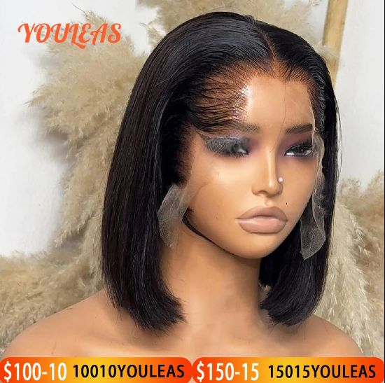 Short Black Bob Lace Front Wig