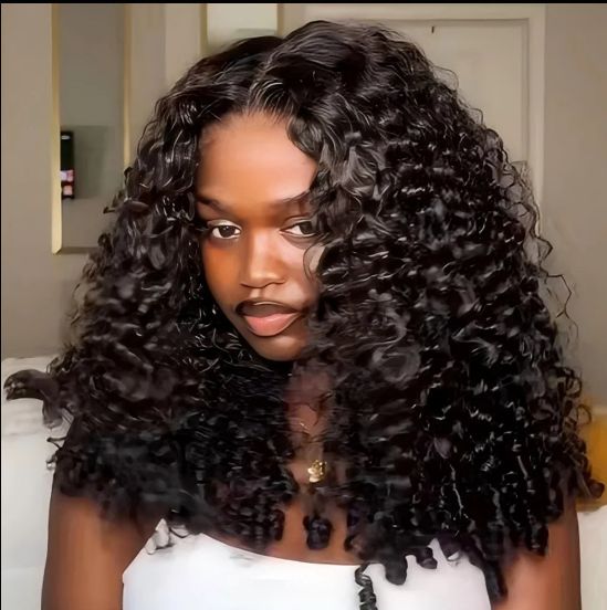 Voluminous Black Curly Wig