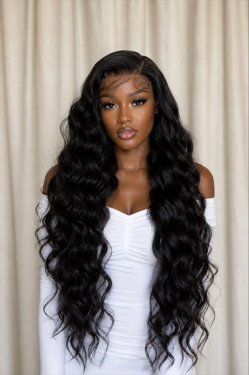 Ayra Natural Black Colour Hair Blend Wig