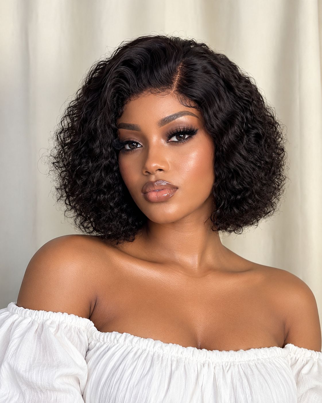 Luxury Curly Human Hair Wig – 4×4 Lace Closure | 1stHairly