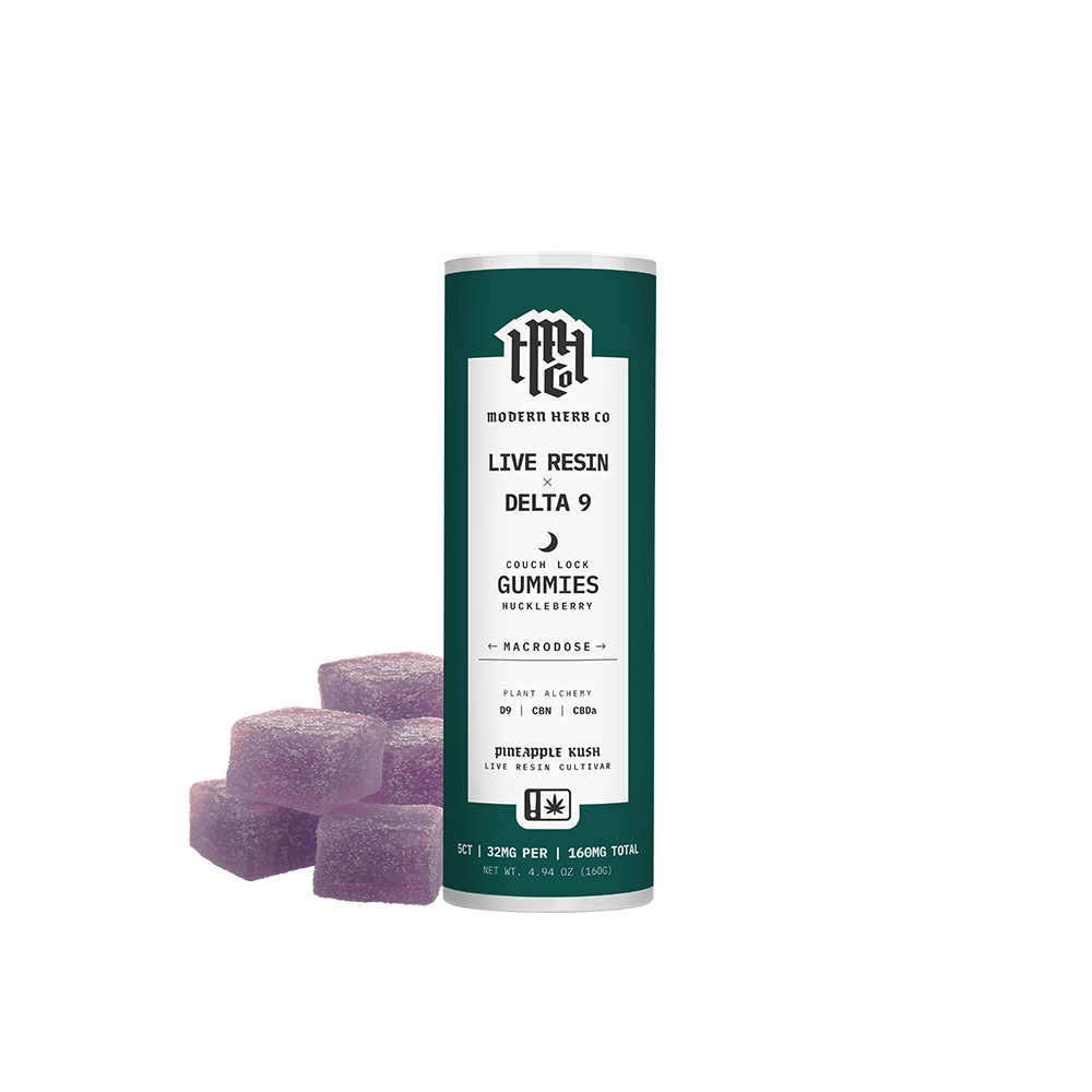 Live Resin Delta 9 Knockout Gummies: Oregon Huckleberry, 5ct