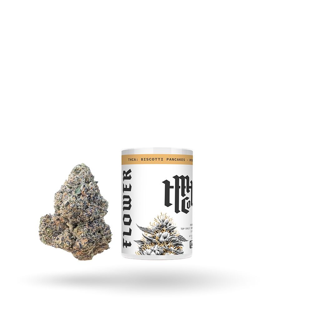 THCa Anytime AAA Flower: Biscotti Pancakes, 1/8