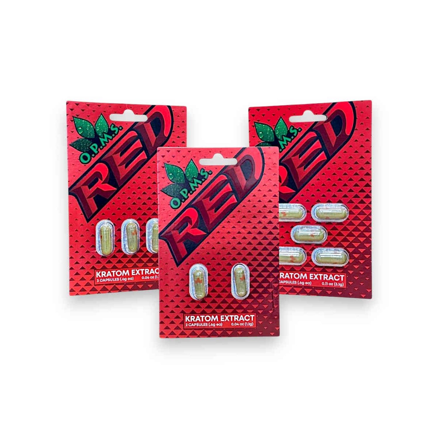 OPMS Red Kratom Extract Capsules, Size: 2ct