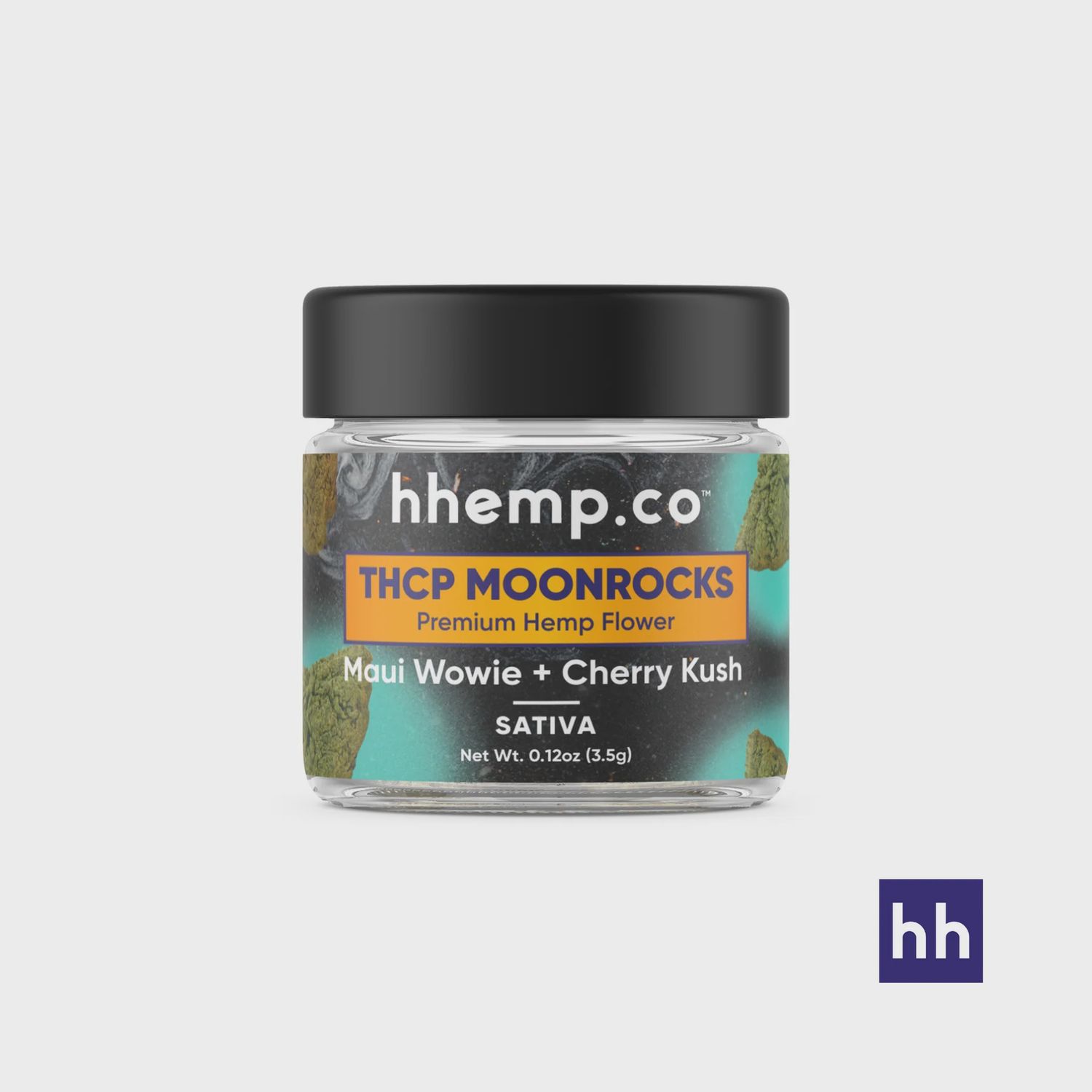Hhemp 3.5g THCp Moonrocks, Flower Strain: Maui Wowie + Cherry Kush (Sativa)
