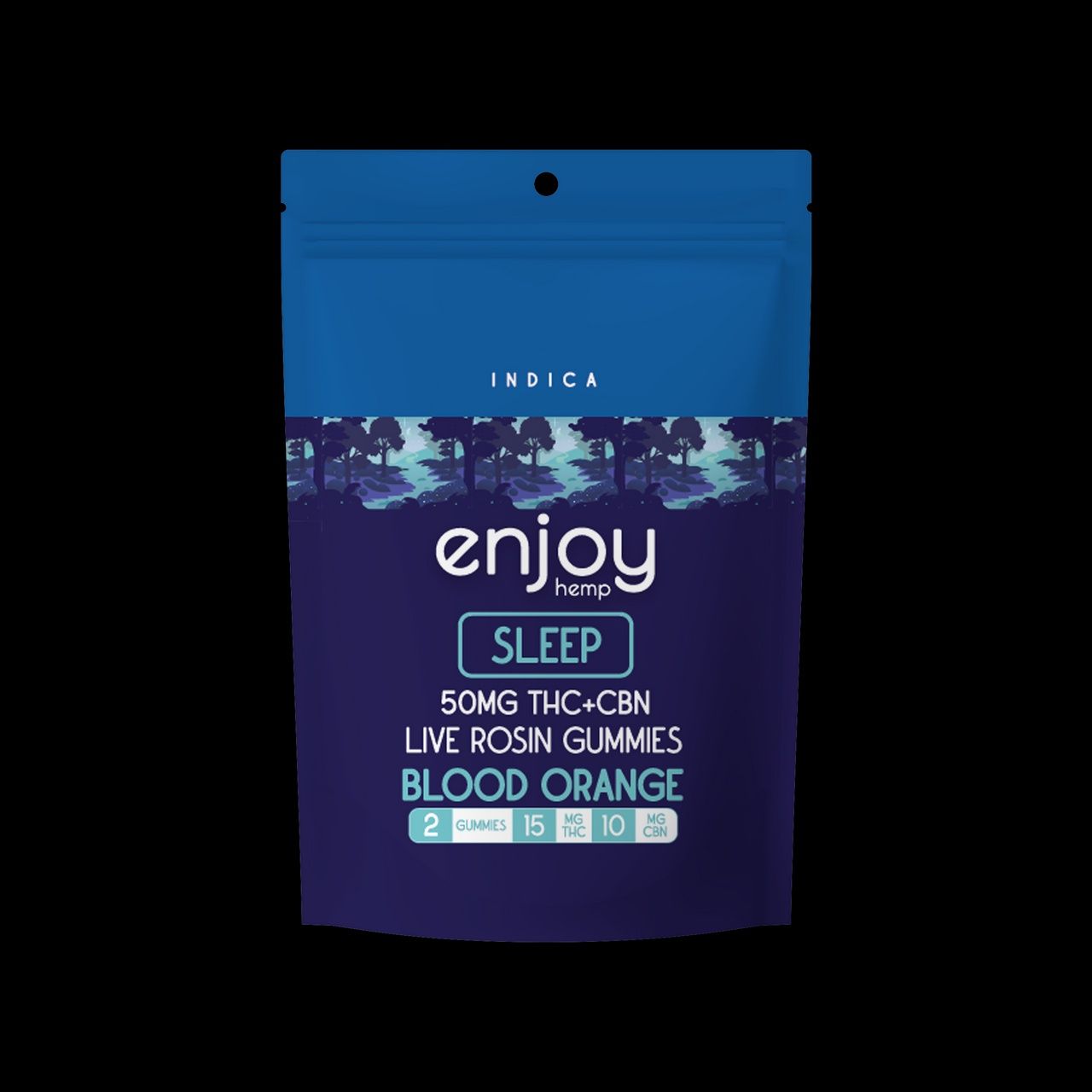 Enjoy Hemp Enjoy Sleep 50mg THC+CBN Live Rosin Gummies Blood Orange