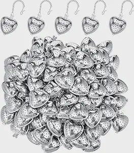 Loose Leaf Infuser - Tea Steeper Strainer, Type: Heart Shaped w/Chain