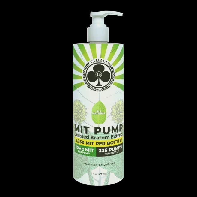 Club13 MIT Pump – Liquid Kratom Extract Enhancer, Amount: 16oz Bottle - 3350mg MIT