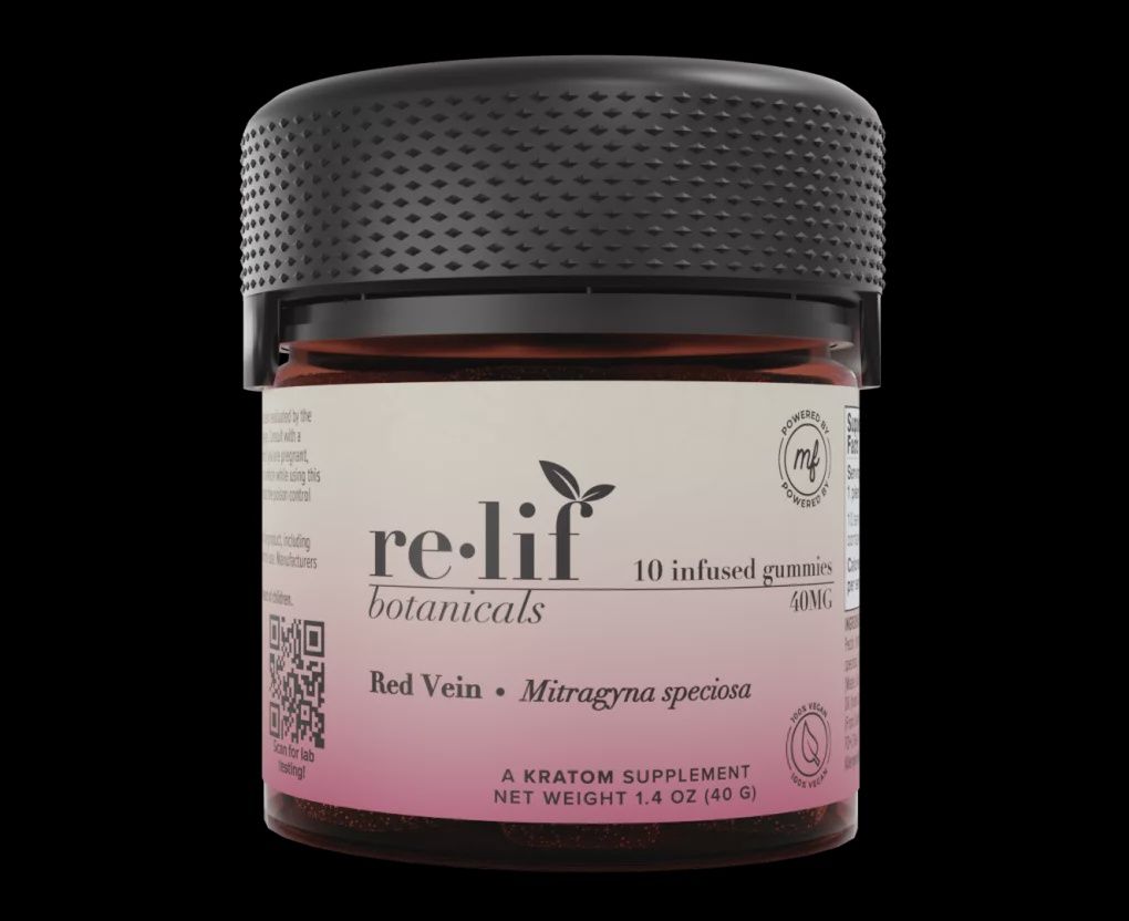 Relif Botanicals Kratom Gummies - 400mg, Strain: Red Vein