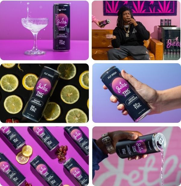 Crescent9 Fly High Jetlife Grap Lemonade 50mg THC 12 oz