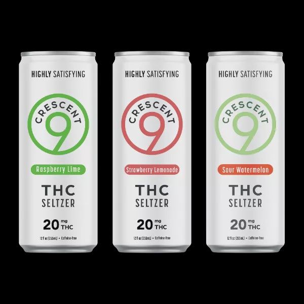 Crescent 9 Seltzer THC 20mg, Flavor: Raspberry Lime