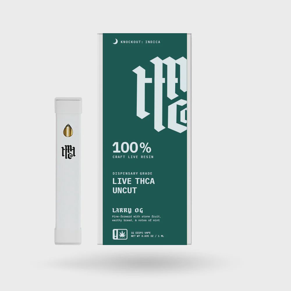 Modern Herb Co Live Uncut THC Disposable 1g, Strain: Knockout Larry OG - Indica