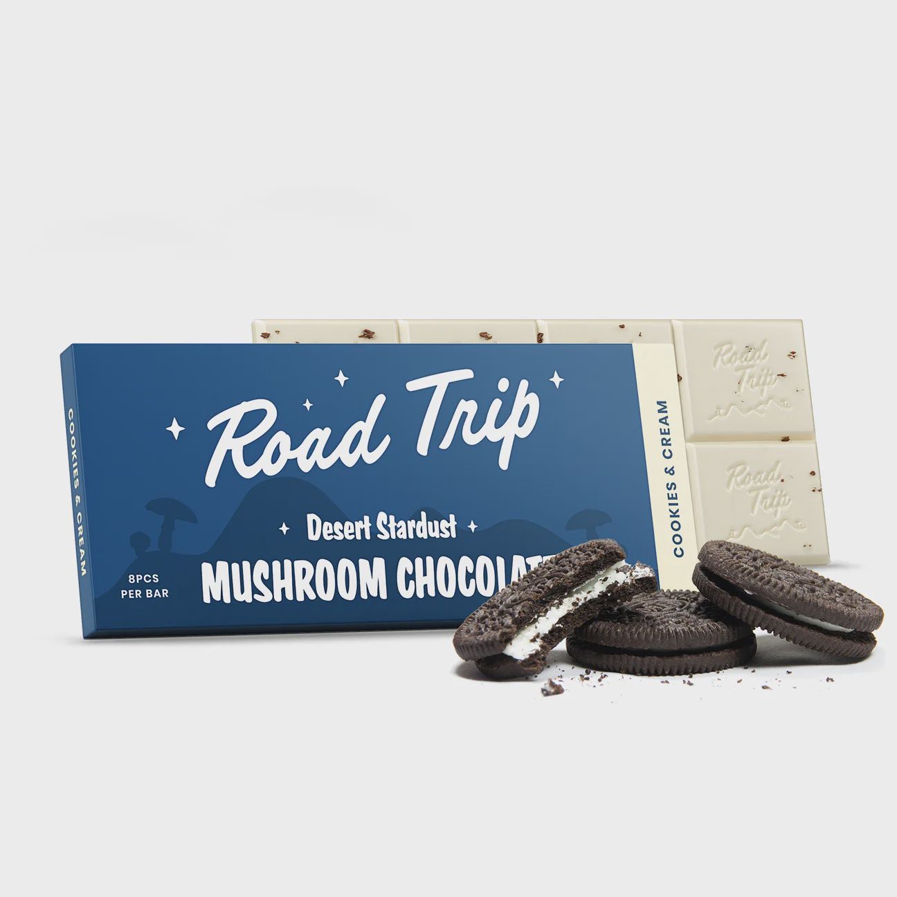 Road Trip - Desert Stardust Mushroom Chocolate Bar, Flavor: Cookies &amp; Cream