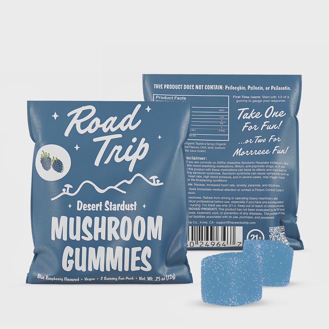 Road Trip - Desert Stardust Mushroom Gummies Road Trip - Desert Stardust Mushroom Gummies, Flavor: Blue Raspberry, Size: 2ct